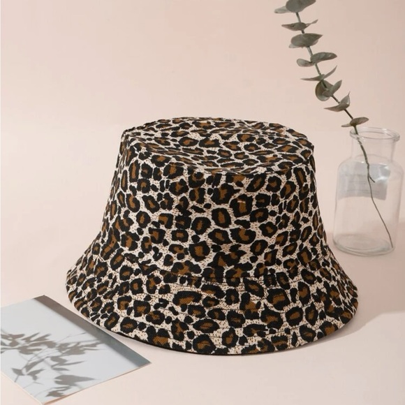 3 Pc Leopard Print Chiffon Knot Waist Cover Up Skirt & hat & Fanny Pack - Picture 10 of 10